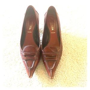 Prada kitten heel pumps